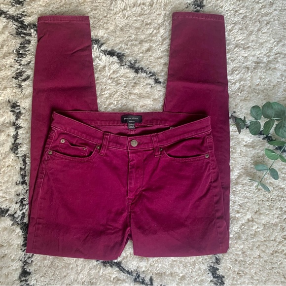 ❗️Sold❗️Banana Republic Velvety Soft Skinny Pants • Wine / Burgundy • Size 30/10 - Picture 3 of 7